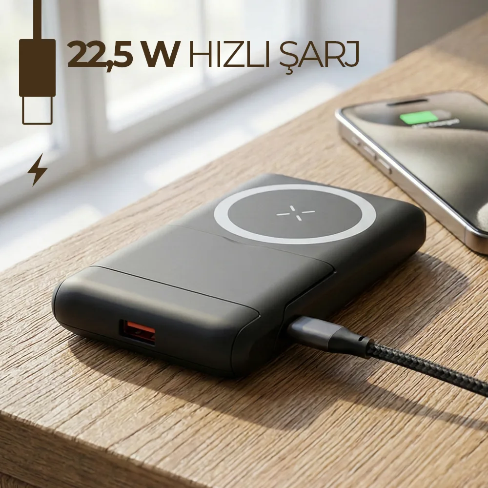 Işıklı Logo Magsafe 10000 mAh