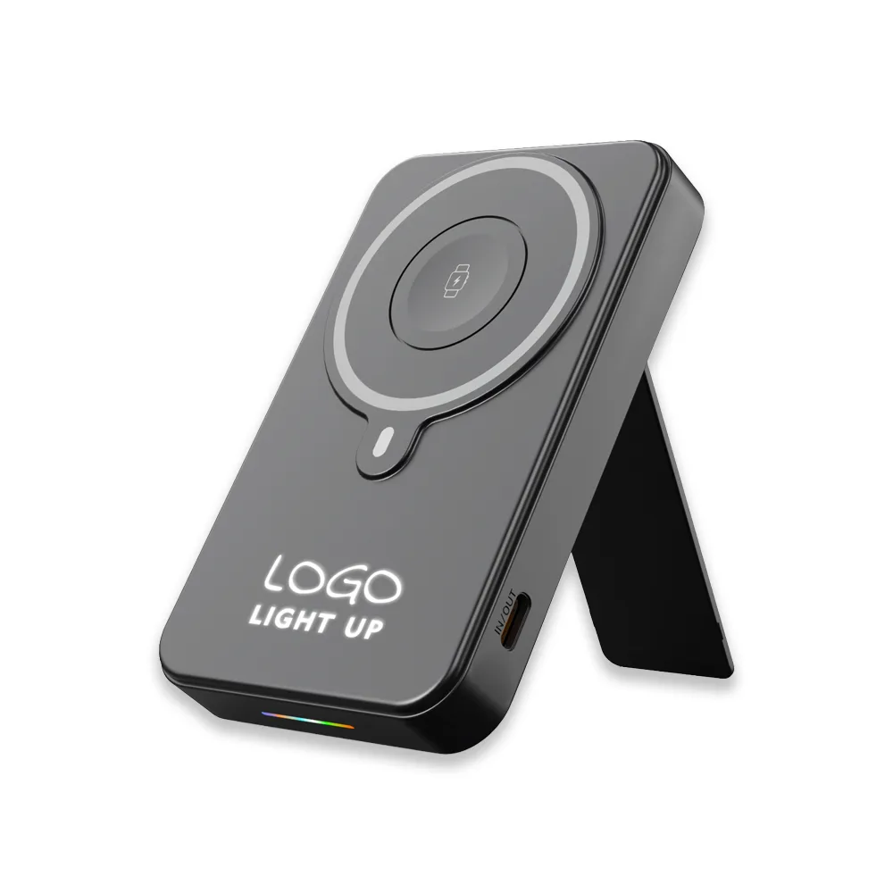 Işıklı Logo 15W MagSafe Powerbank 10000 mAh (Telefon, Saat, Kulaklık))
