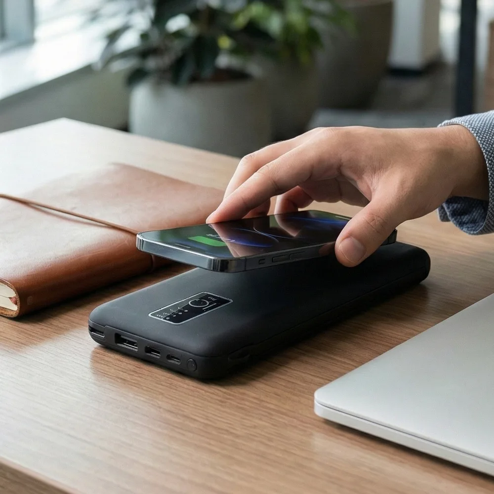 Işıklı Logo Wireless Powerbank 10000 mAh