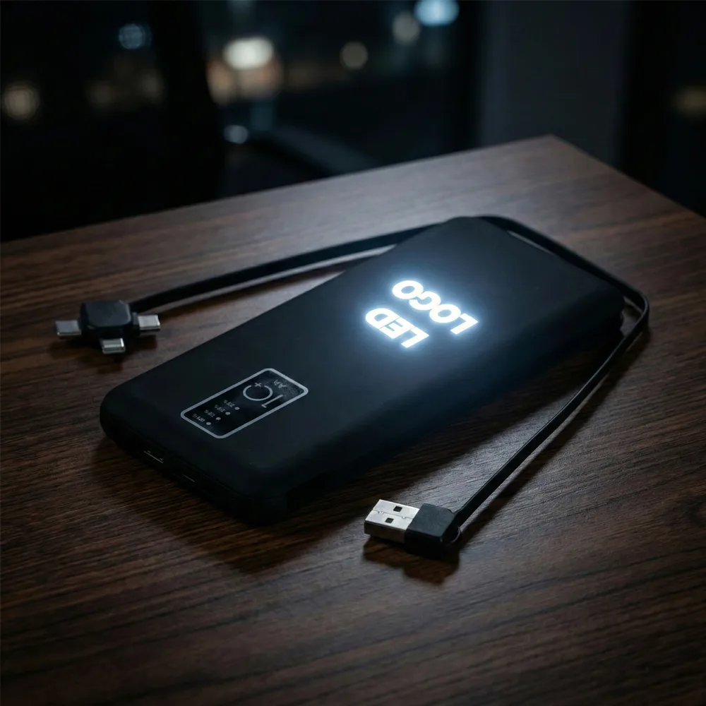 Işıklı Logo Wireless Powerbank 10000 mAh