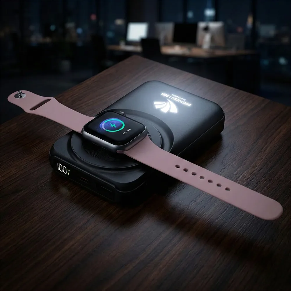 Işıklı Logo Hızlı Wireless Şarj Magsafe 10000 mAh