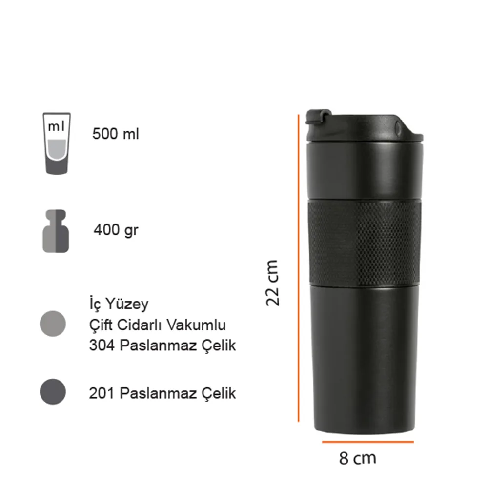 Frenchpress Termos Bardak 500 ml
